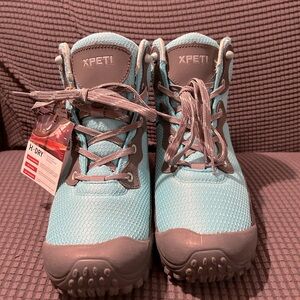 Xpeti Dimo Trek waterproof hiking boots US 8 UK 5.5 EU 38 teal/grey